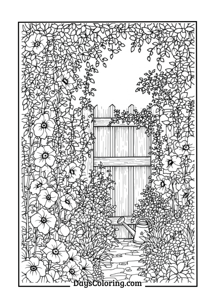 English Cottage Garden Border