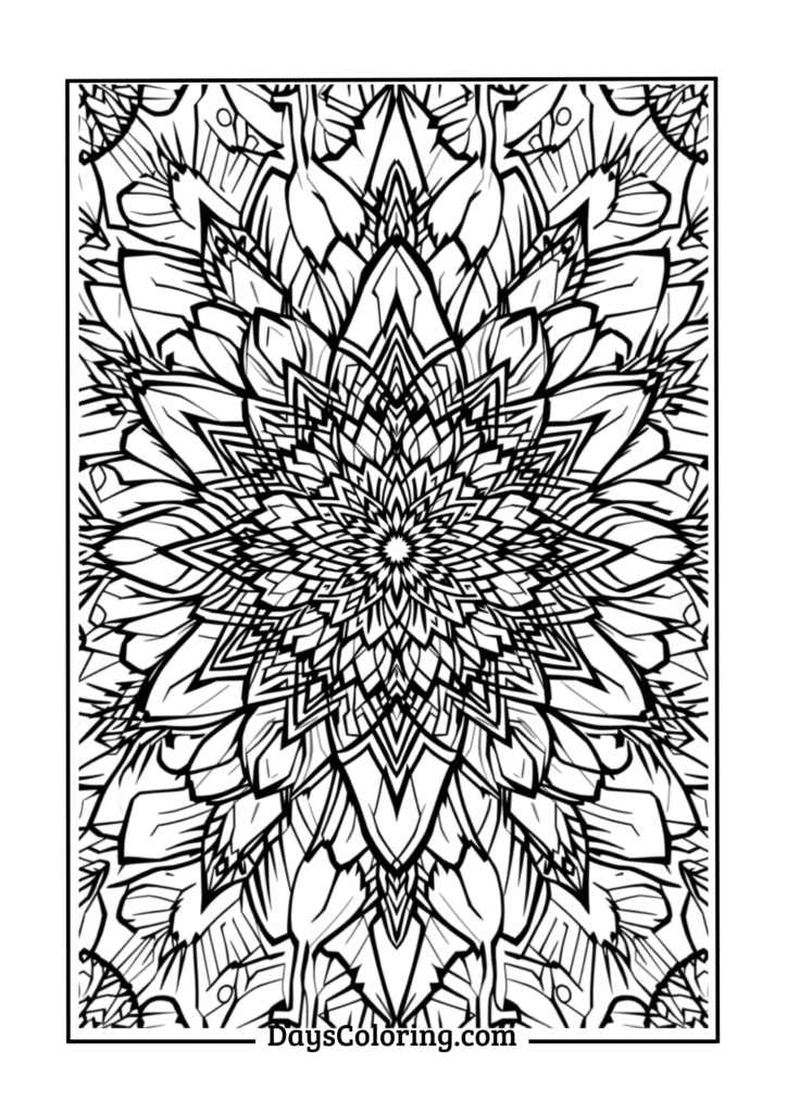 Geometric Sunflower Kaleidoscope
