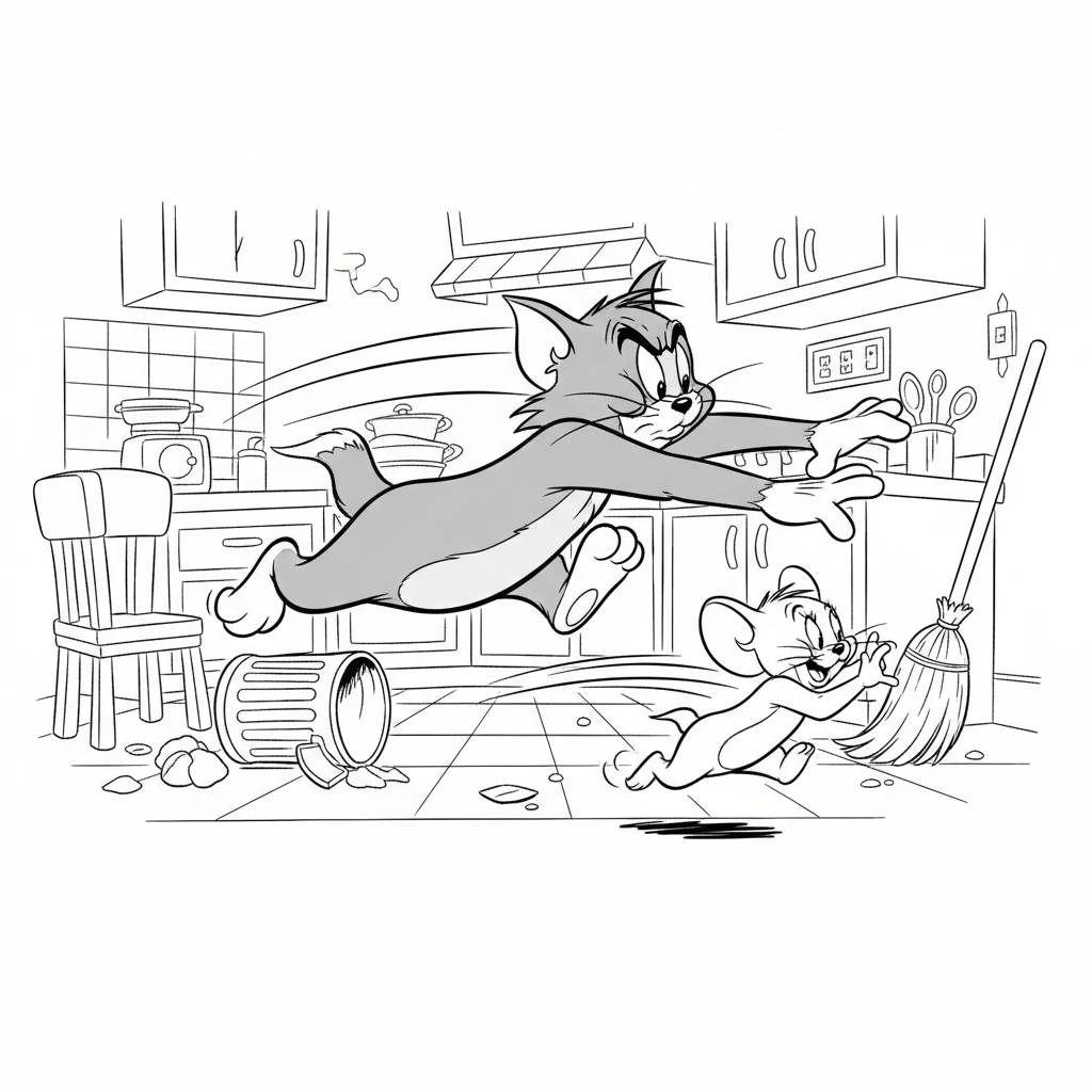 Tom and Jerry Coloring Pages