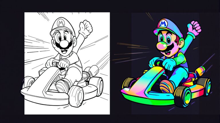 Super Mario Coloring Pages