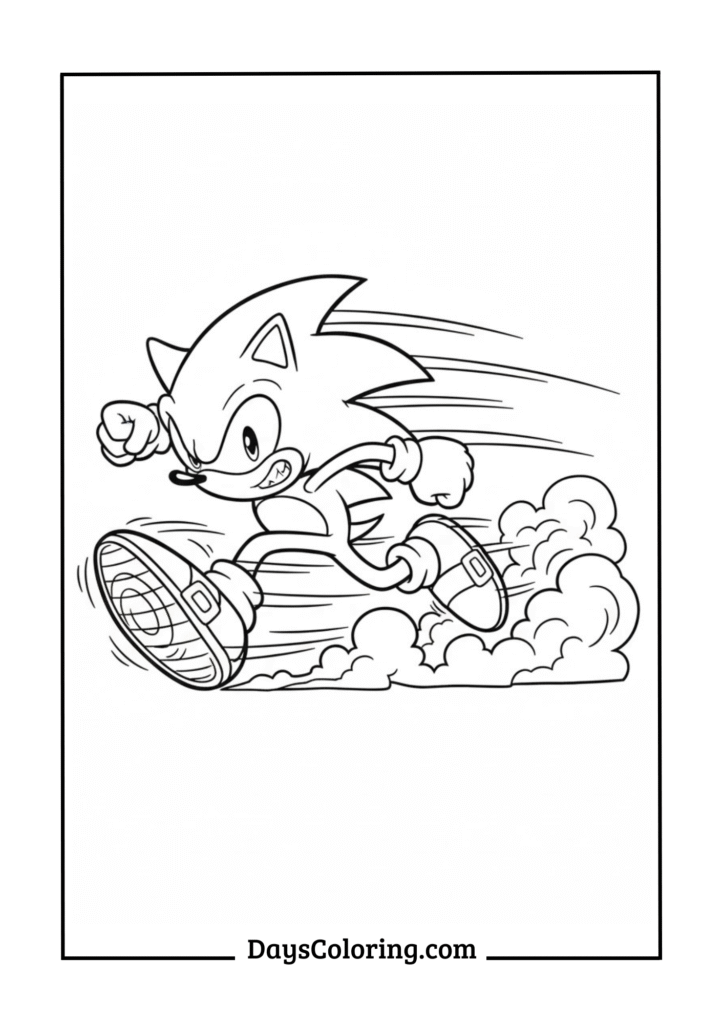 Sonic Running at Full Speed