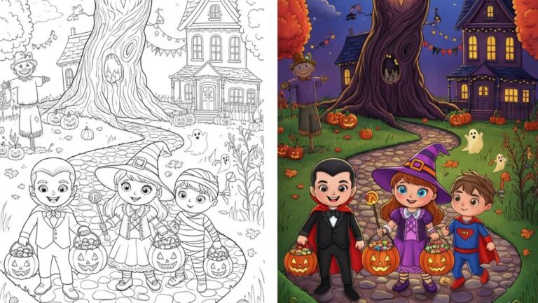 Spooky Halloween Coloring Pages