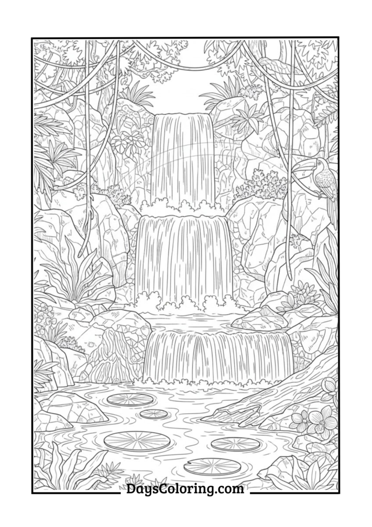 Cascading Waterfall Paradise