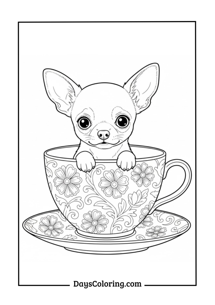 Chihuahua Puppy in Teacup