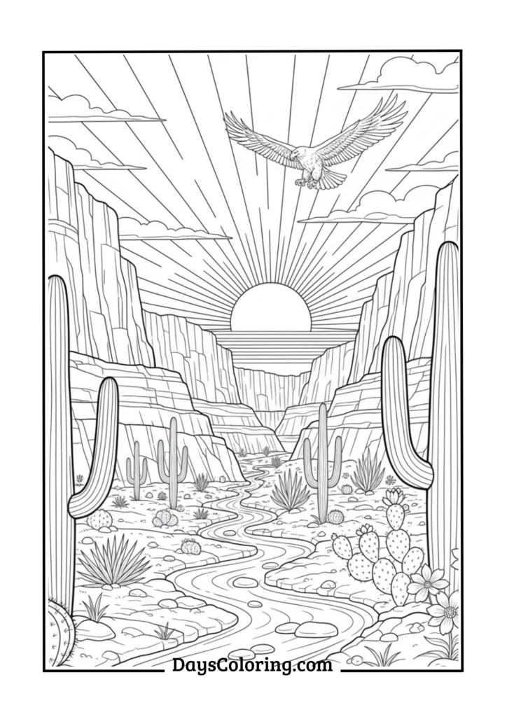 Desert Canyon Sunset