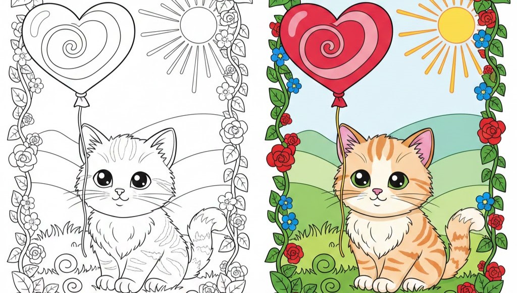 Kitten Coloring Pages