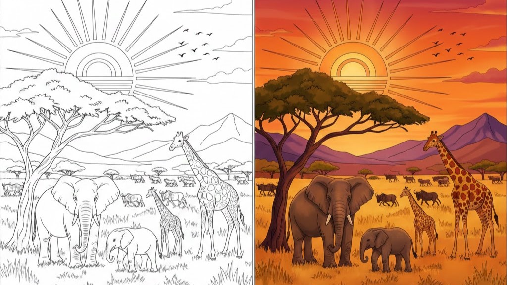 Landscape Coloring Pages