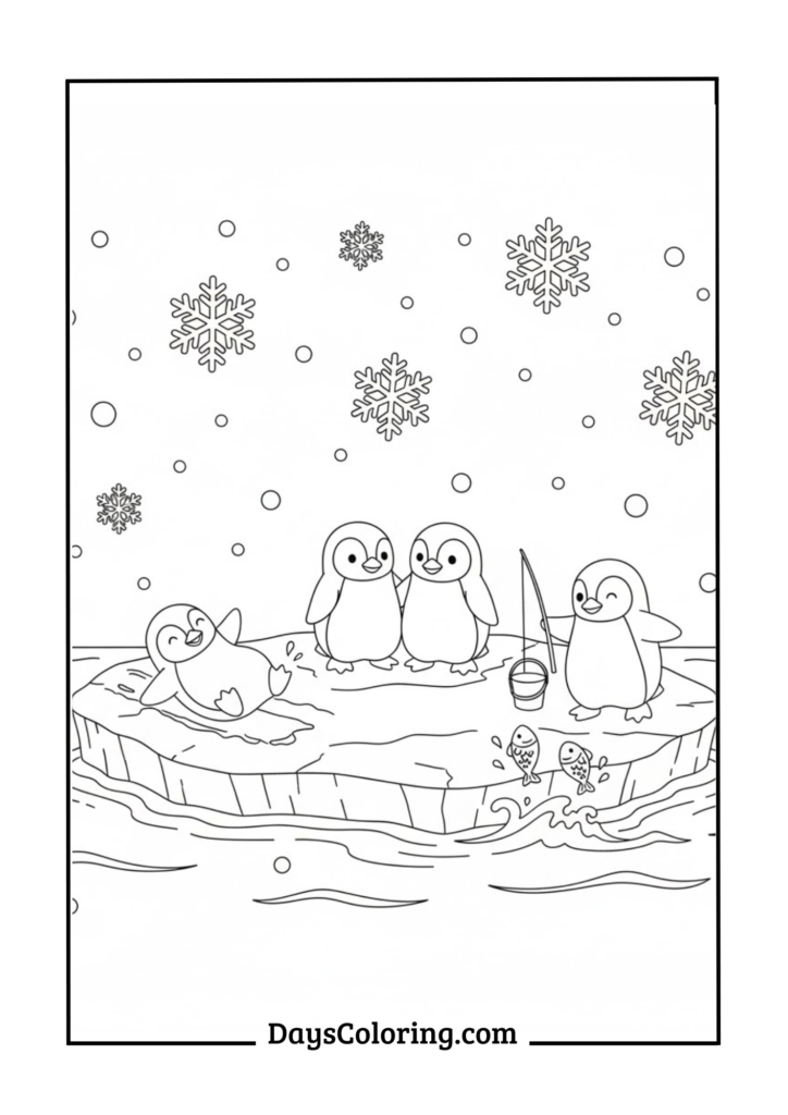 Penguin Party on Ice