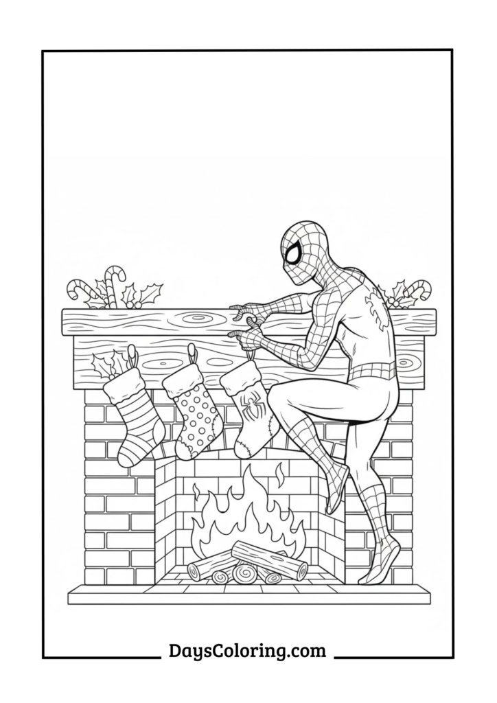 Spiderman Hanging Christmas Stockings